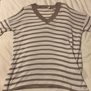 Short sleeve striped tunic